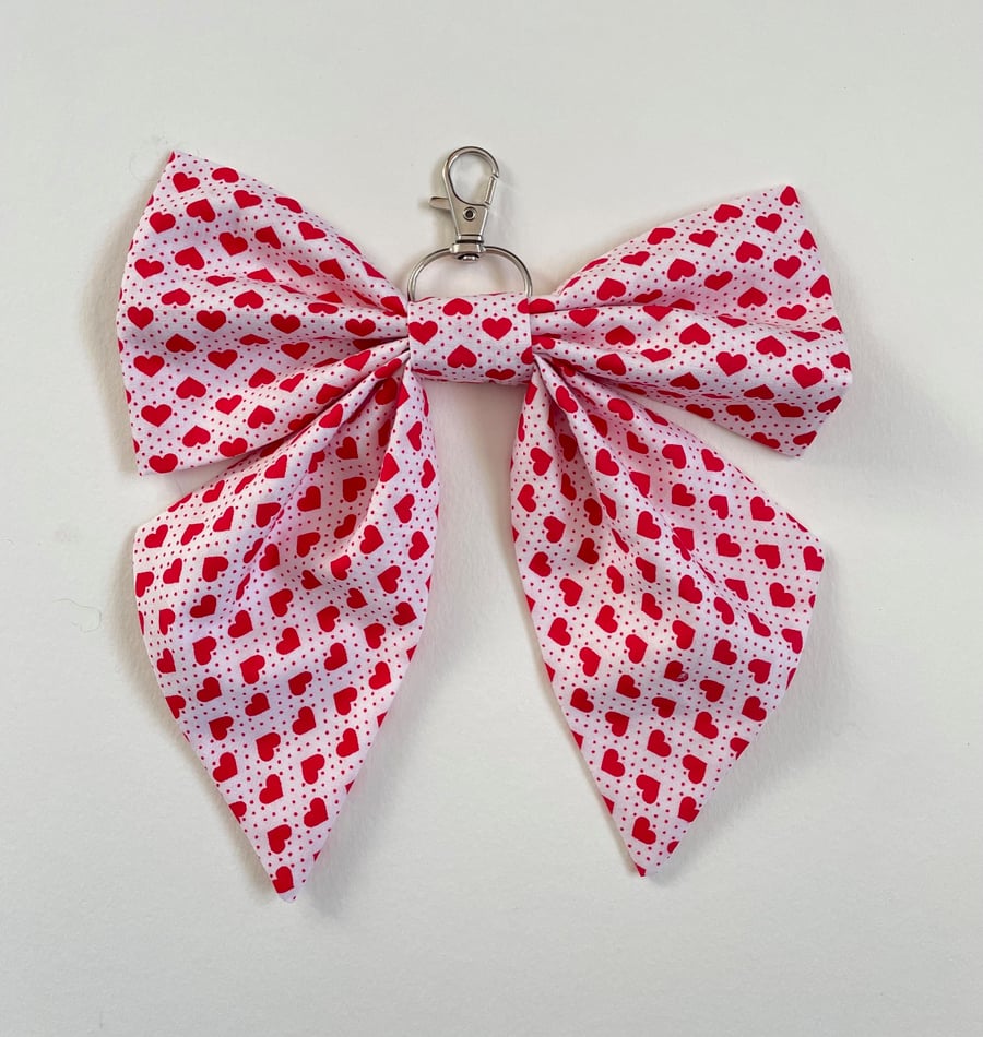 Red Hearts Accessory Bow 