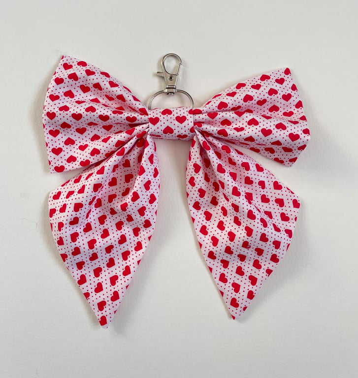 Red Hearts Accessory Bow 