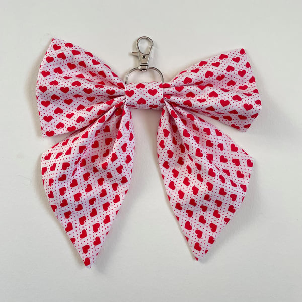 Red Hearts Accessory Bow 