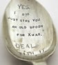 Deal With It, Joke Xmas Gift, Old Spoon, Hand Stamped - Image 2