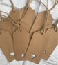 Kraft Heart Gift Tags, Jute String, Set of 10