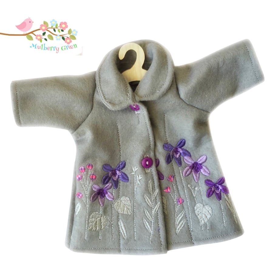 Sweet Violets Tailored and Embroidered Coat
