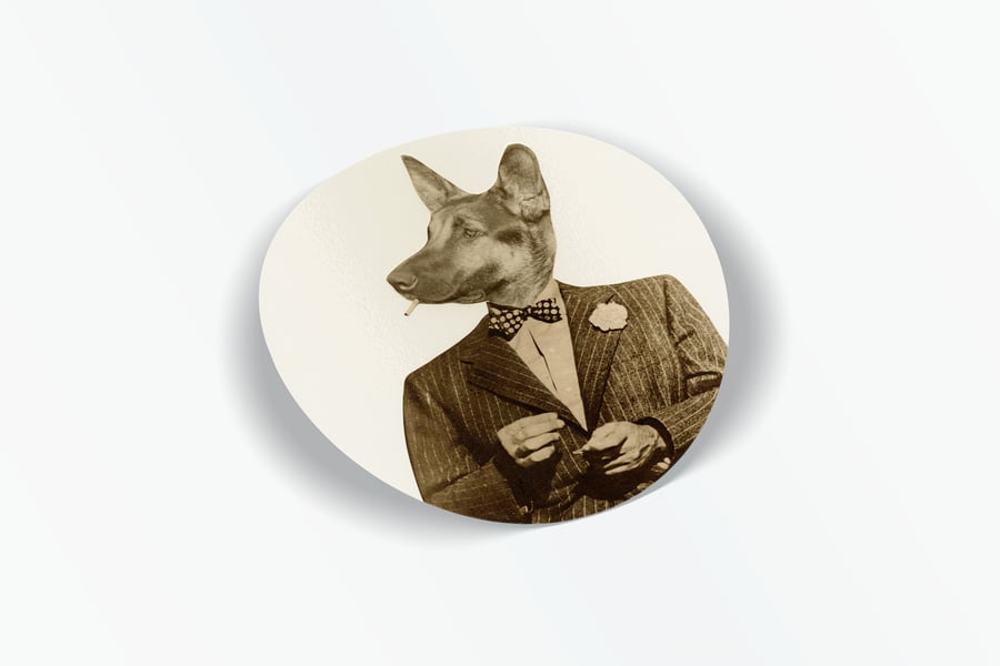 Dog Vinyl Sticker - Play it Cool