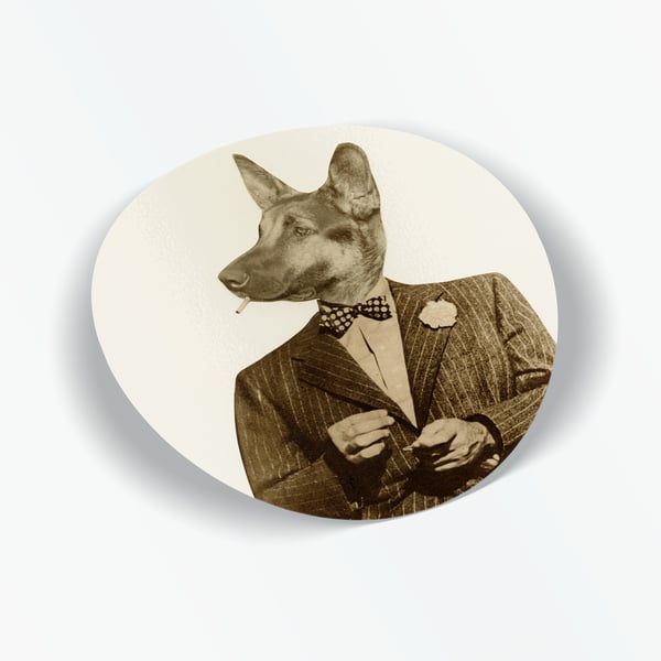 Dog Vinyl Sticker - Play it Cool
