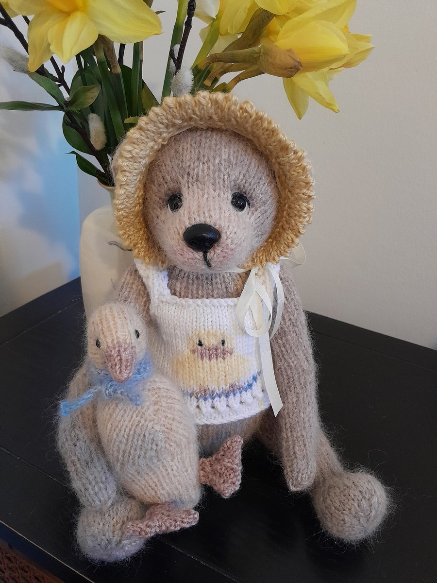 Knitted Mohair Bear, Traditional Teddy Bear 