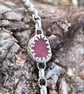 Rare Pink Sea Glass & Silver Bracelet - 1254 - Image 3