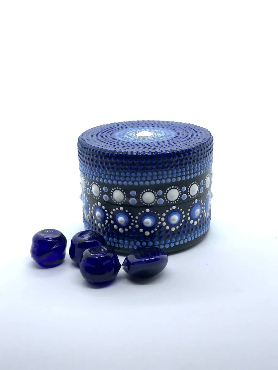 Blue & White Ring Box