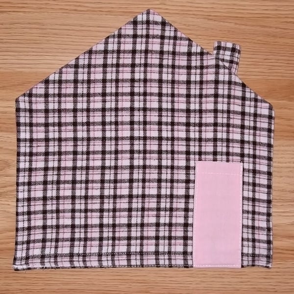 Table place mat Pink house shape Cutlery pocket Unique