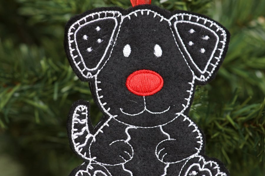felt dog hanging gingerbread pet keepsake ornament
