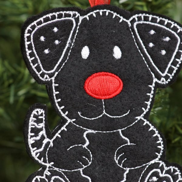 felt dog hanging gingerbread pet keepsake ornament