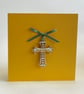'Dedication' card with detachable decoration
