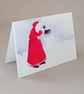 Father Christmas handmade Christmas card blank inside
