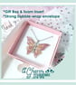 Red, blue, silver butterfly pendant, handpainted butterfly necklace for women  - Image 7
