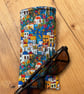 Mediterranean Village Style Quilted Fabric Glasses Case - Image 6