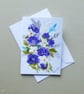 hand painted floral blank greetings card ( ref FA 126 G2 )