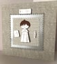 Personalized First Holy Communion Card, Green Handmade Blessings Card - Image 7