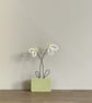 Wire and Crochet Double Snowdrop - Green base  - Image 2
