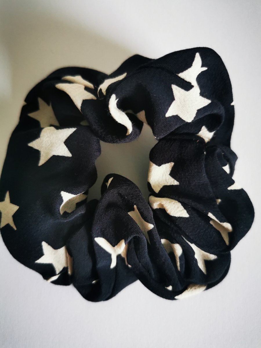 Navy Stars Scrunchie