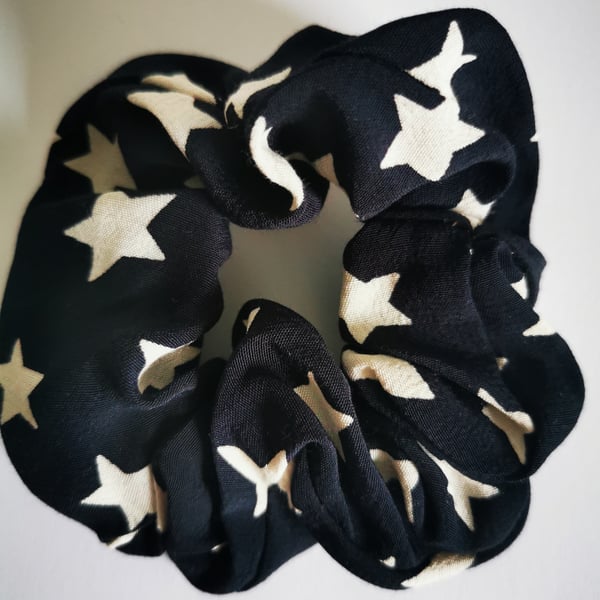 Navy Stars Scrunchie