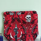 Skulls & Daggers Pencil Case or  Make Up Bag 