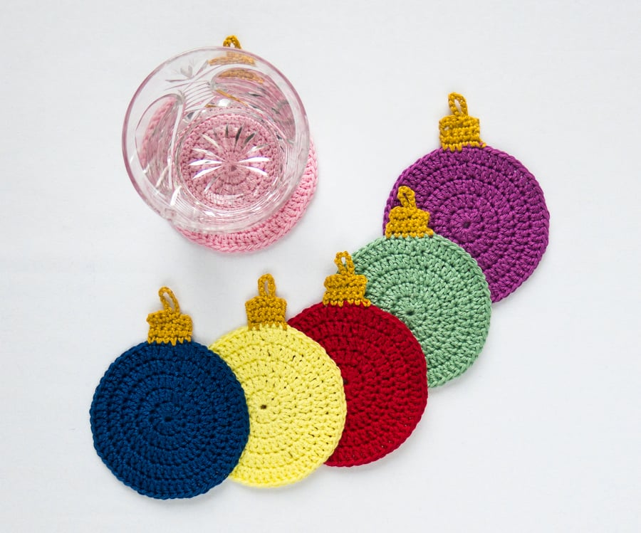 Christmas Bauble Coaster Set