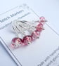 Lampwork Stitch Markers - Stained Glass Pinks - Image 5