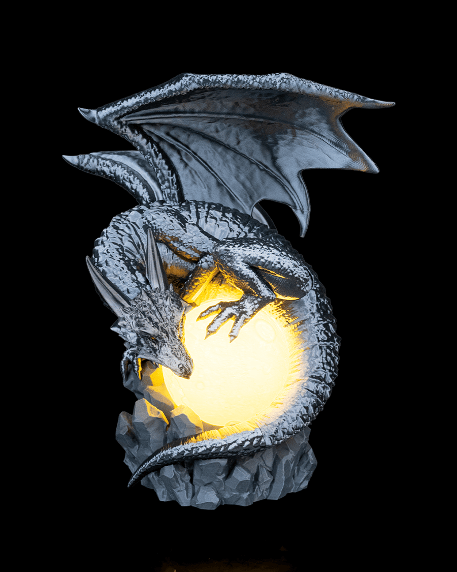 Dragon Eclipse Moon Lamp – Fantasy Dragon LED Table Lamp with Remote Control