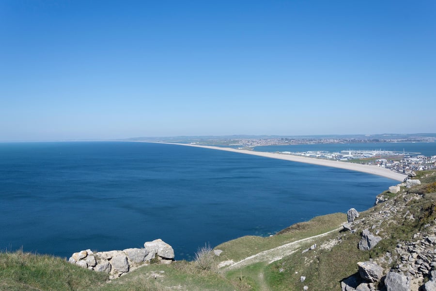 Chesil beach seascape print