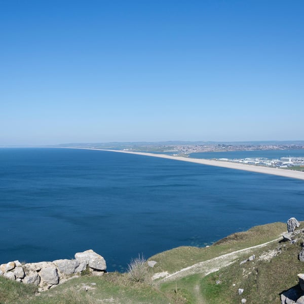 Chesil beach seascape print