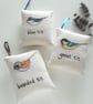 freehand embroidered lavender bag sachet hanging decoration BEARDED TIT - Image 5