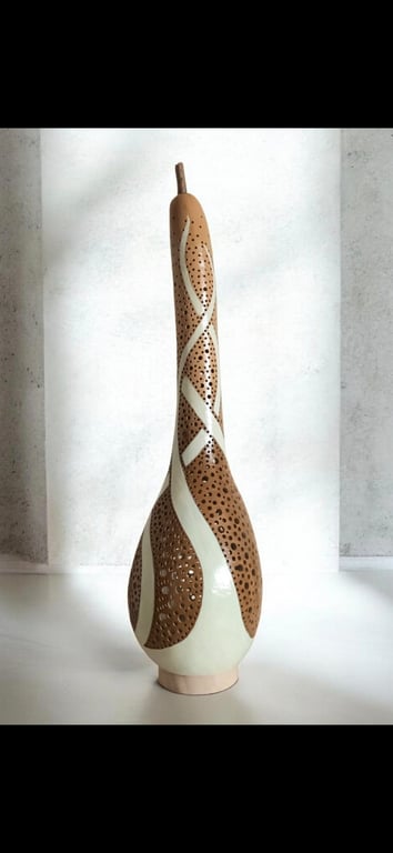 Cream Swirl Gourd Lamp 3