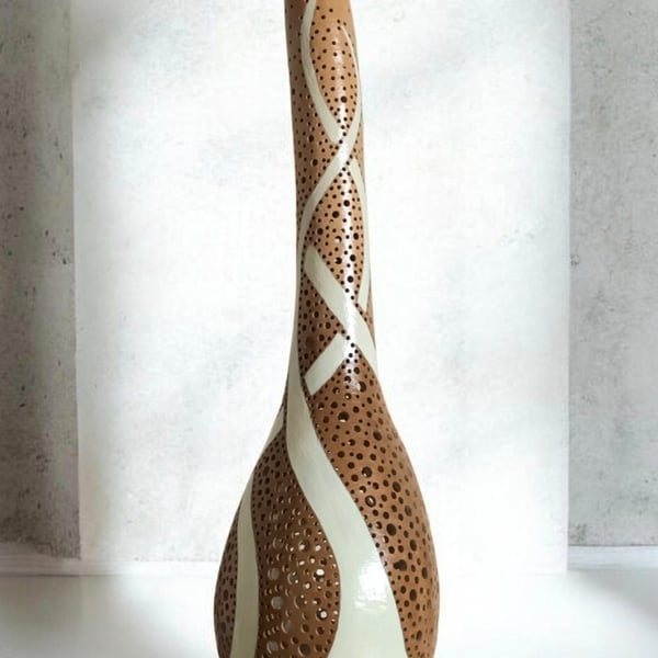 Cream Swirl Gourd Lamp 3