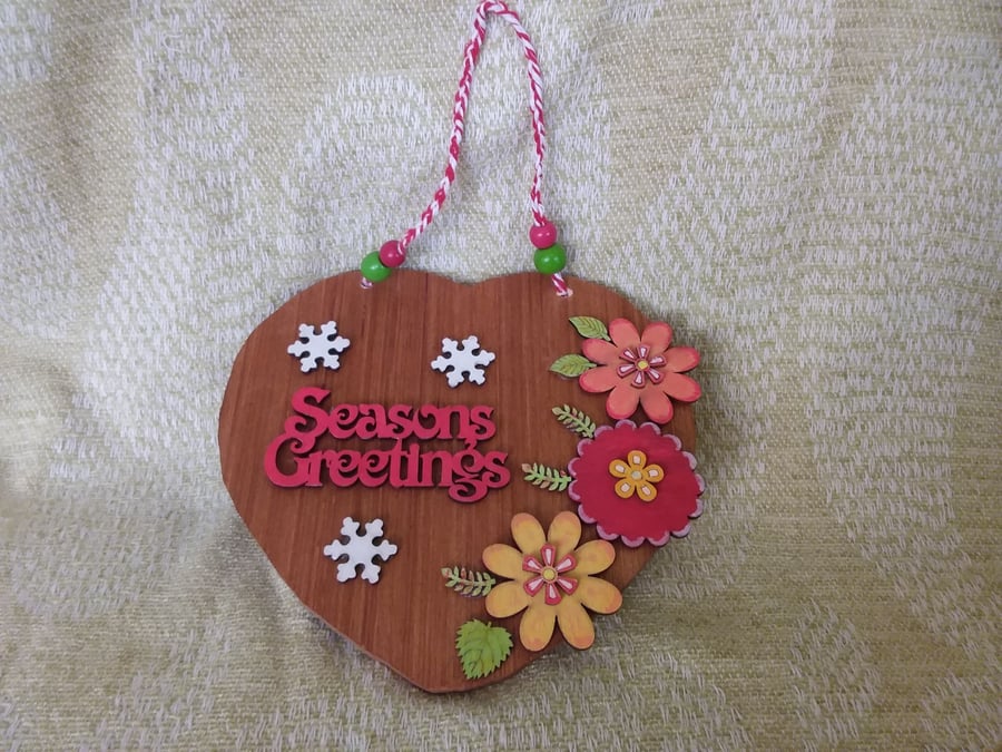 Christmas Heart Plaques 