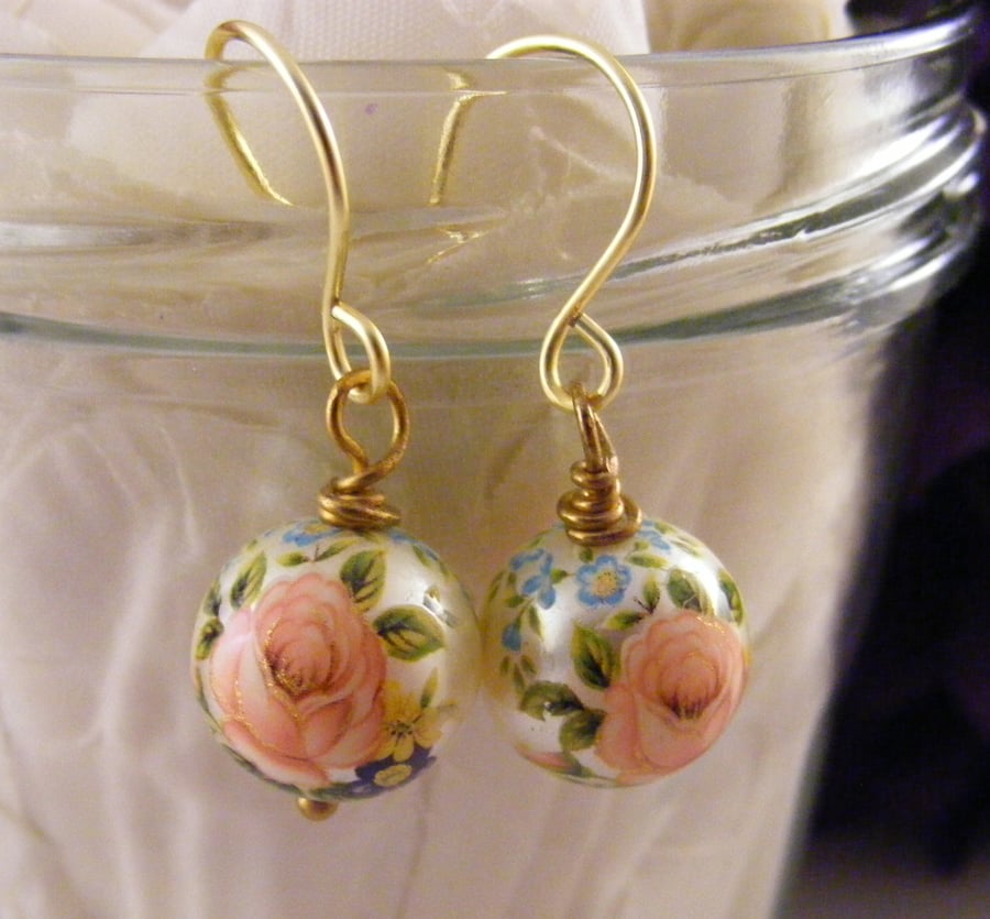 Rose Flower Earrings