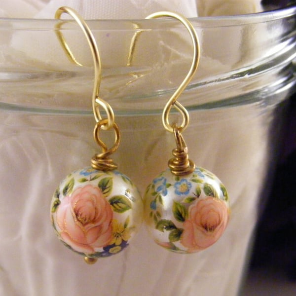 Rose Flower Earrings