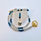 Labradorite & Peacock Agate Necklace, Birthday, Anniversary, Gifts For Her
