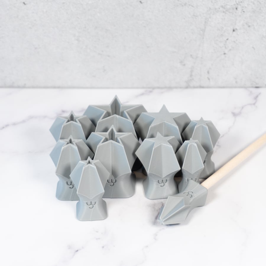 Star Clay Stamp Set – Five-Point Design Stamps for Ceramics & Polymer Clay