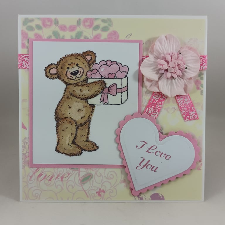 Cute teddy love card 