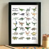 Dinosaur Alphabet Art Print