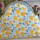 Lemons coin purse with lemon ball clasp