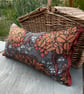 Rectangular tree print cushion cover with brush fringe trim - Image 3