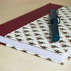 A5 Quarter-bound Hardback Notebook with decorative bee cover