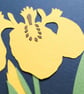 Botanical Papercut - Yellow Flag Iris - Original Art - Image 4