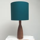 Handmade plain teal drum lampshade