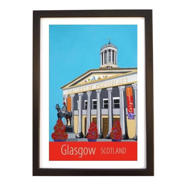 Glasgow travel poster print by Susie West