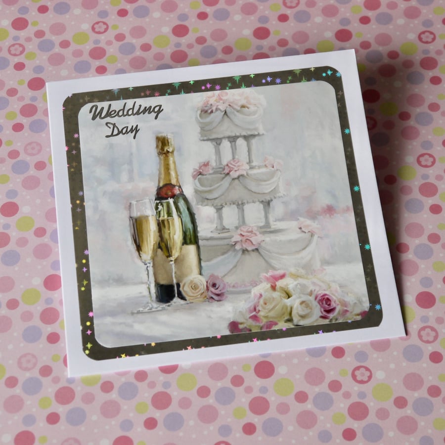 Happy Wedding Day Card for a Special Couple, Congratulations Card