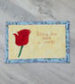 Beauty and the Beast Rose detail Fabric Mug Rug - Image 2