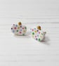 NEW white spotty mini pumpkin earrings LIMITED NUMBERS - Image 3