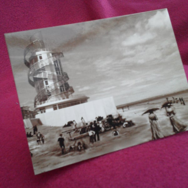 Redcar Vertical Pier – Gothic Art Postcard (Old & New)