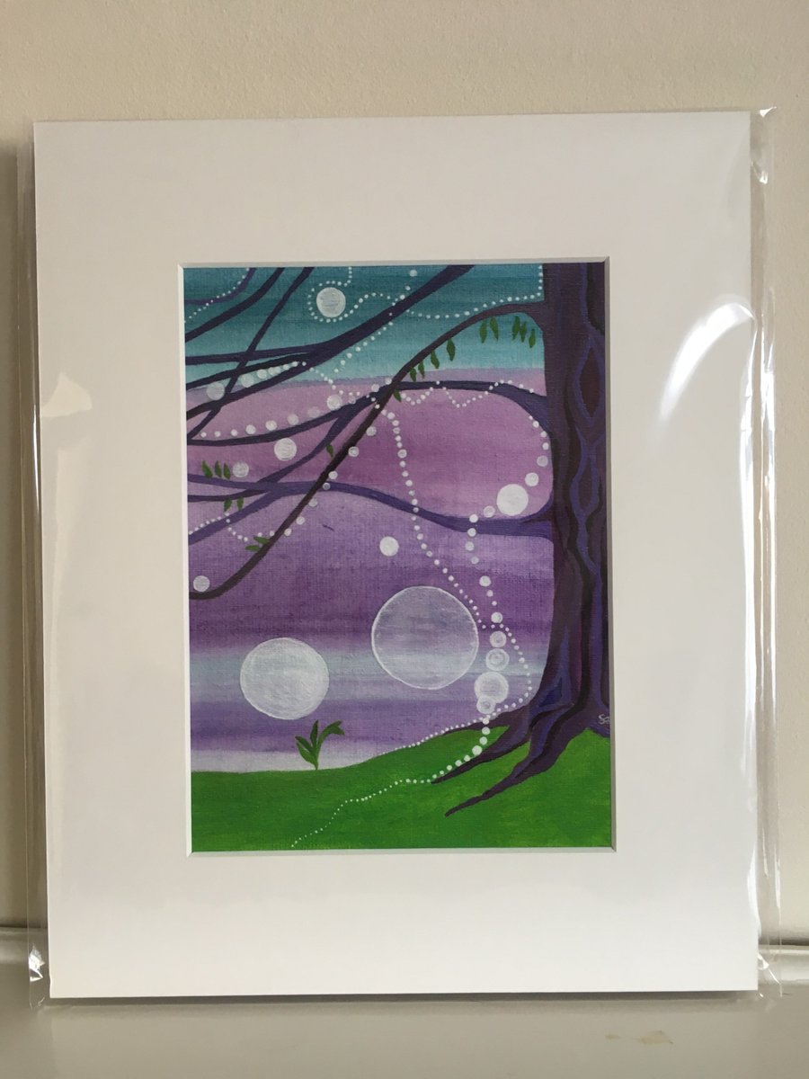 Ribbons of Light. Mounted print from my original painting.